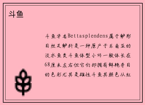 斗鱼